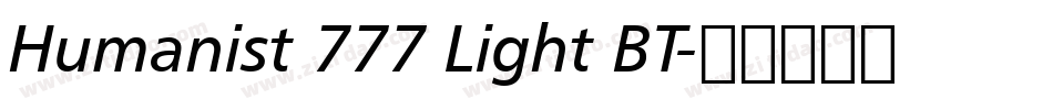 Humanist 777 Light BT字体转换